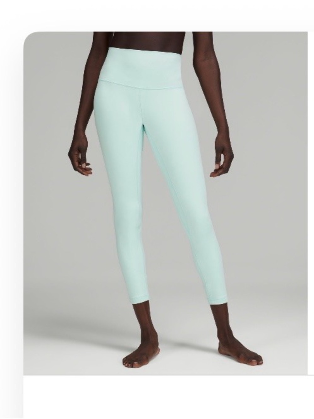 Lululemon Align High-Rise Pant 25” Delicate Mint Double-Lined Size 0